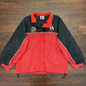 Winners Circle Dale Earnhardt Jr Budweiser Full Zip Jacket Womens Size Large Red
